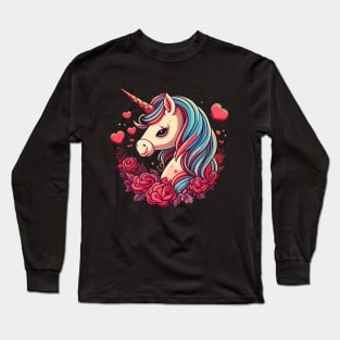 Valentines Unicorn Love Long Sleeve T-Shirt